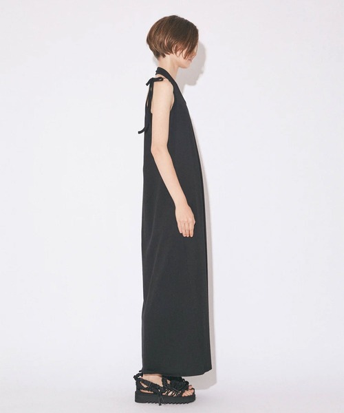 beautiful people(ビューティフルピープル)の「【beautiful people/ビューティフルピープル】double-end suvin compact jersey dress/ダブルエンドコットンコンパクトジャージードレス/カットソーワンピース(ワンピース・レディース・ブラック・38)」の3枚目の写真