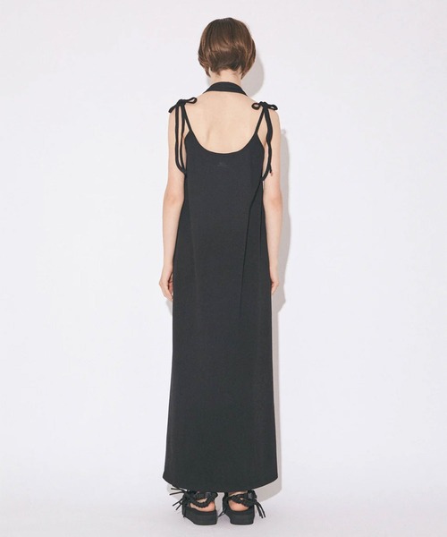 beautiful people(ビューティフルピープル)の「【beautiful people/ビューティフルピープル】double-end suvin compact jersey dress/ダブルエンドコットンコンパクトジャージードレス/カットソーワンピース(ワンピース・レディース・ブラック・38)」の4枚目の写真