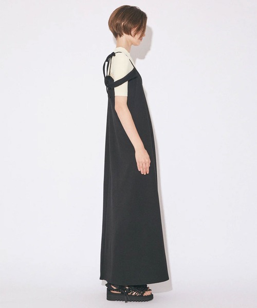 beautiful people(ビューティフルピープル)の「【beautiful people/ビューティフルピープル】double-end suvin compact jersey dress/ダブルエンドコットンコンパクトジャージードレス/カットソーワンピース(ワンピース・レディース・ブラック・38)」の6枚目の写真