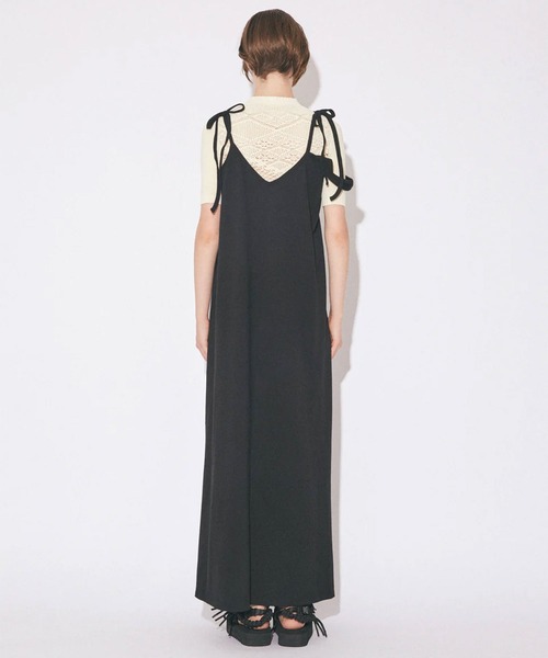 beautiful people(ビューティフルピープル)の「【beautiful people/ビューティフルピープル】double-end suvin compact jersey dress/ダブルエンドコットンコンパクトジャージードレス/カットソーワンピース(ワンピース・レディース・ブラック・38)」の7枚目の写真