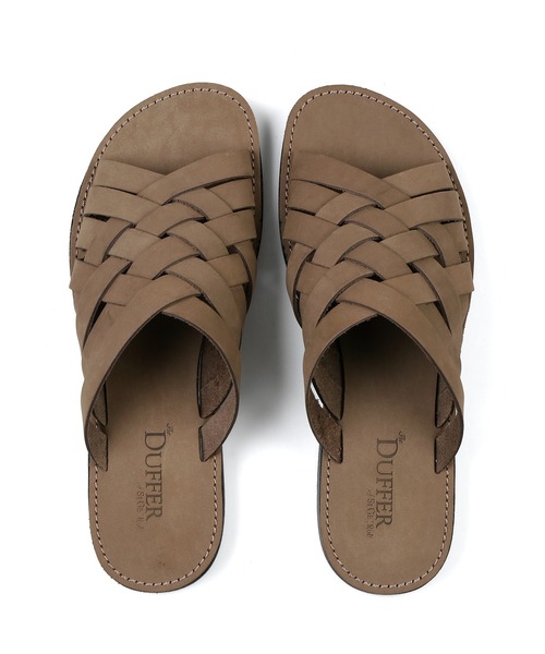 The DUFFER of ST.GEORGE(ザダファーオブセントジョージ)の「LEATHER SANDALS:メイドインジャパン 国産 レザーサンダル(サンダル・メンズ・グレー/ベージュ・LARGE/MEDIUM)」の5枚目の写真