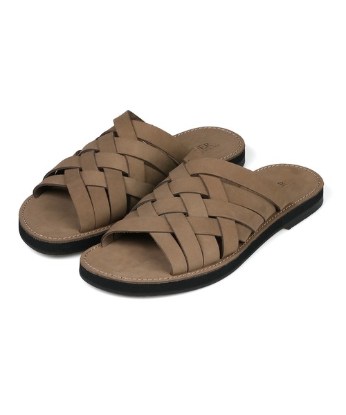 The DUFFER of ST.GEORGE(ザダファーオブセントジョージ)の「LEATHER SANDALS:メイドインジャパン 国産 レザーサンダル(サンダル・メンズ・グレー/ベージュ・LARGE/MEDIUM)」の8枚目の写真