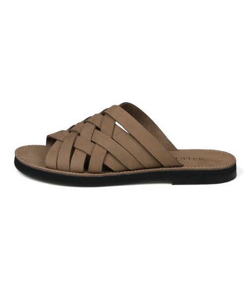 The DUFFER of ST.GEORGE(ザダファーオブセントジョージ)の「LEATHER SANDALS:メイドインジャパン 国産 レザーサンダル(サンダル・メンズ・グレー/ベージュ・LARGE/MEDIUM)」の6枚目の写真