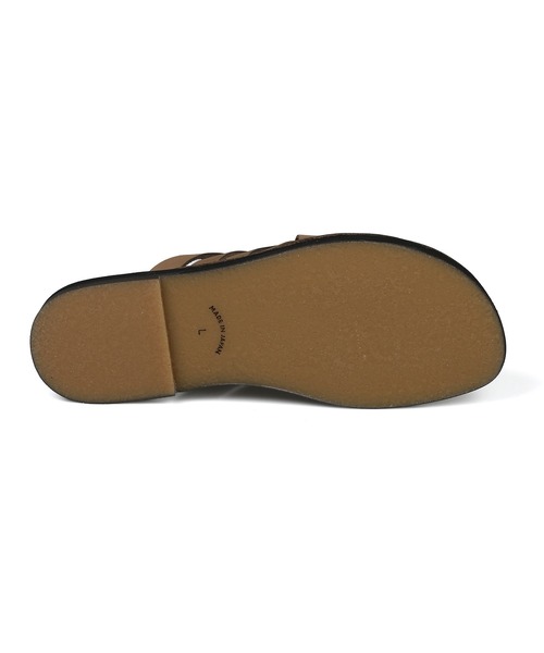 The DUFFER of ST.GEORGE(ザダファーオブセントジョージ)の「LEATHER SANDALS:メイドインジャパン 国産 レザーサンダル(サンダル・メンズ・グレー/ベージュ・LARGE/MEDIUM)」の4枚目の写真