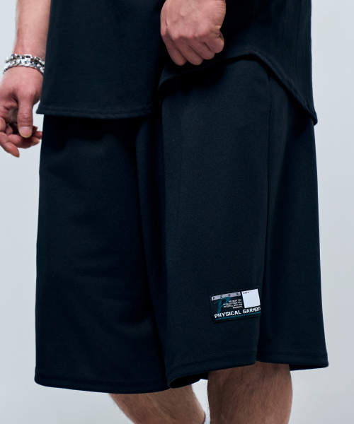 PHYSICAL GARMENTS（フィジカルガーメンツ）の「P2510 ベーシックメッシュバミューダパンツ [ブラック]（その他パンツ・メンズ・ブラック・LARGE/XX-LARGE）」の3枚目の写真