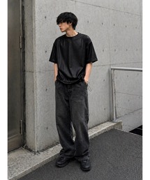 【Bls】 【ZM】【Bling Leads】フェイクレザ- ドローストリングTEE