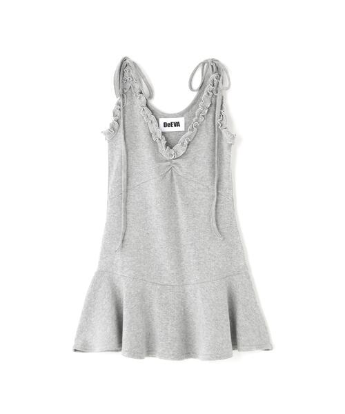 L.H.P(エルエイチピー)の「DeEVA/ディーヴァ/CamiOnepiece(キャミソール・レディース・グレー/ブラック・F)」の2枚目の写真