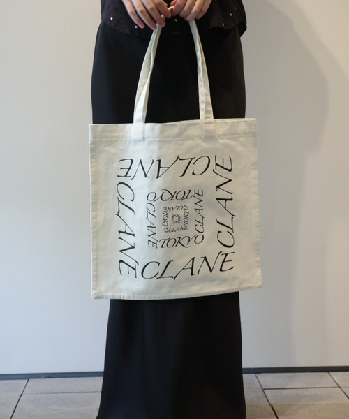 CLANE（クラネ）の「CLANE CLANE TOKYO TOTE BAG（トートバッグ・レディース・ダークブラウン/オフホワイト/ブラック・FREE）」の6枚目の写真