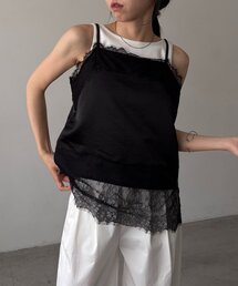CAPRICIEUX LE'MAGE | 〈C.L〉ヴィンテージサテンレースキャミ(シャツ/ブラウス)