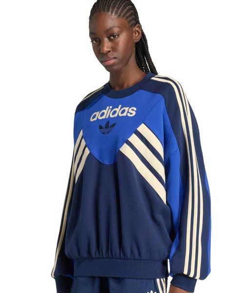 adidas GARMENT WASHED GRAPHIC CREW / アディダス ガーメント