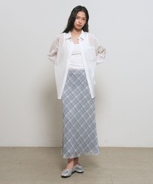 【GENERAL IDEA】チェックシアーロングスカート / CHECK SHEER LONG SKIRT