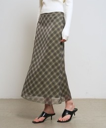 【GENERAL IDEA】チェックシアーロングスカート / CHECK SHEER LONG SKIRT