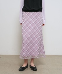 【GENERAL IDEA】チェックシアーロングスカート / CHECK SHEER LONG SKIRT