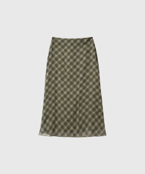 GENERAL IDEA（ジェネラルアイデア）の「【GENERAL IDEA】チェックシアーロングスカート / CHECK SHEER LONG SKIRT（スカート・レディース・グレー/カーキ/ピンク・S/L/M）」の16枚目の写真
