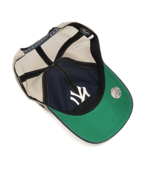 '47(フォーティーセブン)の「47 CLEAN UP NEW YORK YANKEES TRAWLER MESH CAP/ 47 クリーンアップ ニューヨーク ヤンキース トローラー メッシュ キャップ(キャップ・メンズ・ネイビー・ONE SIZE)」の6枚目の写真