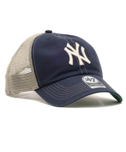 '47(フォーティーセブン)の「47 CLEAN UP NEW YORK YANKEES TRAWLER MESH CAP/ 47 クリーンアップ ニューヨーク ヤンキース トローラー メッシュ キャップ(キャップ・メンズ・ネイビー・ONE SIZE)」の3枚目の写真