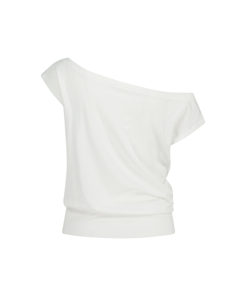 as you are(アズユーアー)の「キッチドールマンオフショルダーTシャツホワイト(Tシャツ/カットソー・レディース・その他・OS)」の6枚目の写真