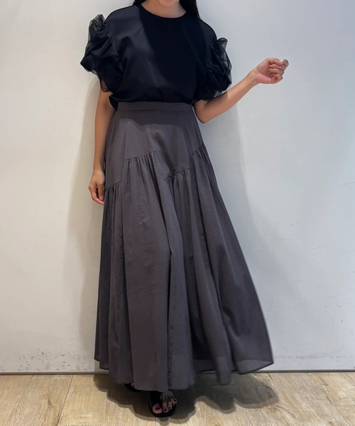 CADUNE(カデュネ)の「ビエフロンセスカート(スカート・レディース・カーキ/チャコールグレー/ピンク系その他4/ホワイト・36/38/34)」の10枚目の写真