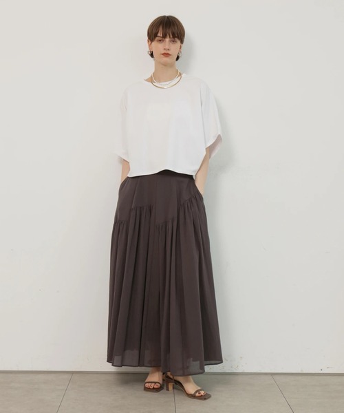 CADUNE(カデュネ)の「ビエフロンセスカート(スカート・レディース・カーキ/チャコールグレー/ピンク系その他4/ホワイト・36/38/34)」の14枚目の写真
