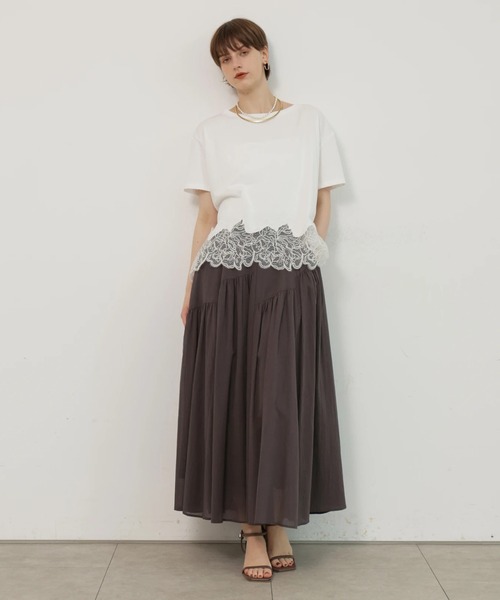 CADUNE(カデュネ)の「ビエフロンセスカート(スカート・レディース・カーキ/チャコールグレー/ピンク系その他4/ホワイト・36/38/34)」の19枚目の写真