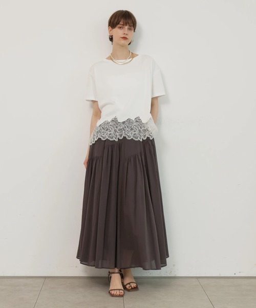 CADUNE(カデュネ)の「ビエフロンセスカート(スカート・レディース・カーキ/チャコールグレー/ピンク系その他4/ホワイト・36/38/34)」の20枚目の写真