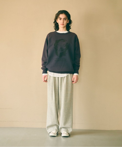kha:ki（カーキ）の「「KHA:KI / カーキ」DAMAGE SWEAT SHIRT -My MUSE-（Tシャツ/カットソー・レディース・ネイビー/ピンク/ホワイト/ブラック/グレー・FREE）」の18枚目の写真