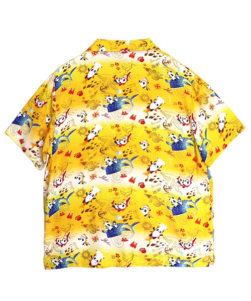PANDIESTA（パンディエスタ）の「シャークパンダアロハシャツ(M2)（Tシャツ/カットソー・メンズ・イエロー/ネイビー/サックスブルー・M/L/XL/XXL）」の6枚目の写真