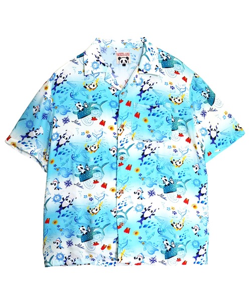 PANDIESTA（パンディエスタ）の「シャークパンダアロハシャツ(M2)（Tシャツ/カットソー・メンズ・イエロー/ネイビー/サックスブルー・M/L/XL/XXL）」の20枚目の写真