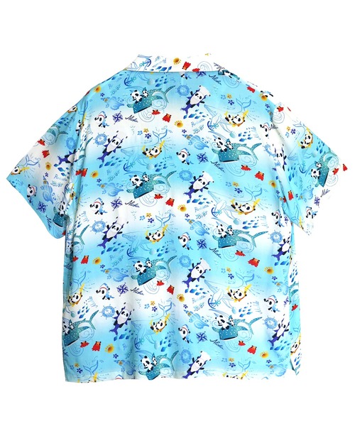 PANDIESTA（パンディエスタ）の「シャークパンダアロハシャツ(M2)（Tシャツ/カットソー・メンズ・イエロー/ネイビー/サックスブルー・M/L/XL/XXL）」の16枚目の写真