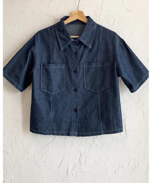 She's Closet(シーズクローゼット)の「サマーデニムダンガリーシャツ&スカートセットアップ(セットアップ・レディース・インディゴブルー/ライトブルー・FREE)」の12枚目の写真