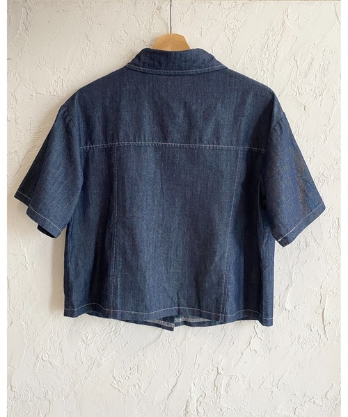 She's Closet(シーズクローゼット)の「サマーデニムダンガリーシャツ&スカートセットアップ(セットアップ・レディース・インディゴブルー/ライトブルー・FREE)」の13枚目の写真