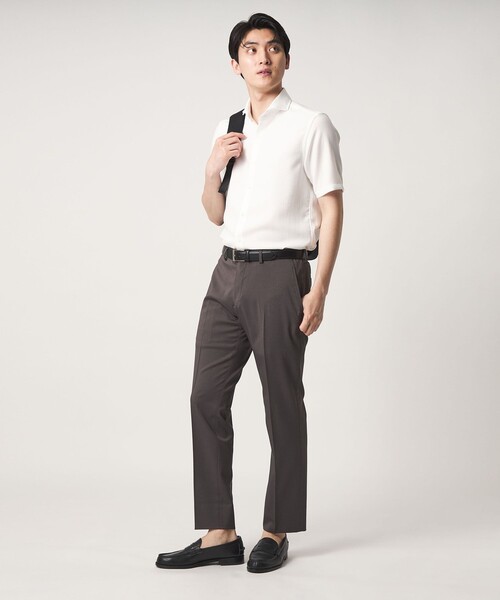 A DAY IN THE LIFE UNITED ARROWS(アデイインザライフユナイテッドアローズ)の「リネンライク スラブ ツイル カッタウェイカラーシャツ-吸水速乾-<A DAY IN THE LIFE>(シャツ/ブラウス・メンズ・ナチュラル/ロイヤルブルー/ホワイト・M/L/XL/S)」の6枚目の写真