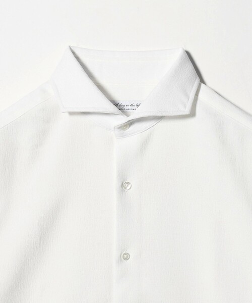 A DAY IN THE LIFE UNITED ARROWS(アデイインザライフユナイテッドアローズ)の「リネンライク スラブ ツイル カッタウェイカラーシャツ-吸水速乾-<A DAY IN THE LIFE>(シャツ/ブラウス・メンズ・ナチュラル/ロイヤルブルー/ホワイト・M/L/XL/S)」の14枚目の写真