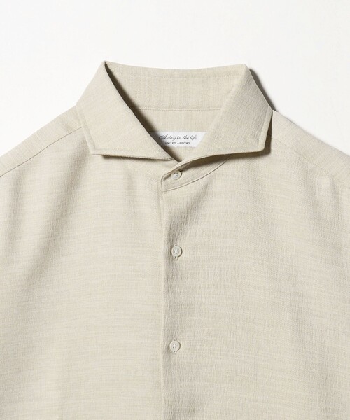 A DAY IN THE LIFE UNITED ARROWS(アデイインザライフユナイテッドアローズ)の「リネンライク スラブ ツイル カッタウェイカラーシャツ-吸水速乾-<A DAY IN THE LIFE>(シャツ/ブラウス・メンズ・ナチュラル/ロイヤルブルー/ホワイト・M/L/XL/S)」の20枚目の写真