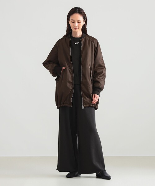 Demi-Luxe BEAMS(デミルクス ビームス)の「TICCA / MA-1 ミドル ブルゾン(MA-1・レディース・ブラウン・ONE SIZE)」の1枚目の写真