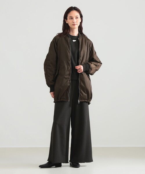 Demi-Luxe BEAMS(デミルクス ビームス)の「TICCA / MA-1 ミドル ブルゾン(MA-1・レディース・ブラウン・ONE SIZE)」の2枚目の写真