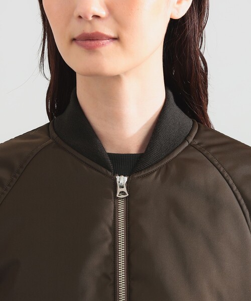 Demi-Luxe BEAMS(デミルクス ビームス)の「TICCA / MA-1 ミドル ブルゾン(MA-1・レディース・ブラウン・ONE SIZE)」の11枚目の写真