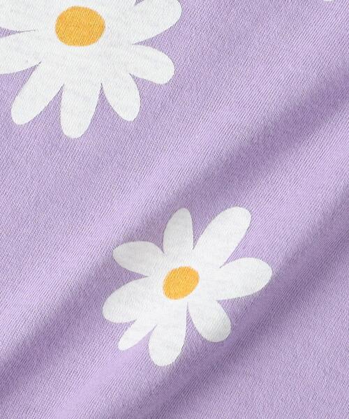 VIVIAN BLUE(ビビアンブルー)の「VIVIAN BLUE(ヴィヴィアンブルー)フラワー総柄Tシャツ(Tシャツ/カットソー・キッズ・ホワイト系3/パープル系1・11/12/13/14)」の9枚目の写真