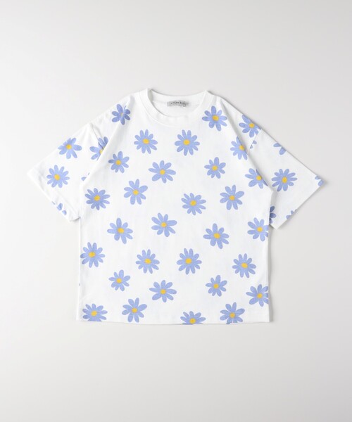 VIVIAN BLUE(ビビアンブルー)の「VIVIAN BLUE(ヴィヴィアンブルー)フラワー総柄Tシャツ(Tシャツ/カットソー・キッズ・ホワイト系3/パープル系1・11/12/13/14)」の10枚目の写真
