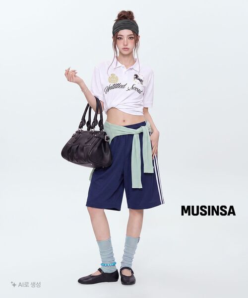 UNTITLED SEOUL(アンタイトル ソウル)の「アンタイトル クレスト ポロ クロップ 半袖 ホワイト(Tシャツ/カットソー・レディース・その他・MEDIUM/LARGE/SMALL)」の6枚目の写真