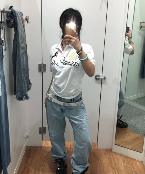 UNTITLED SEOUL(アンタイトル ソウル)の「アンタイトル クレスト ポロ クロップ 半袖 ホワイト(Tシャツ/カットソー・レディース・その他・MEDIUM/LARGE/SMALL)」の7枚目の写真