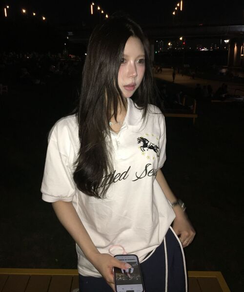 UNTITLED SEOUL(アンタイトル ソウル)の「アンタイトル クレスト ポロ クロップ 半袖 ホワイト(Tシャツ/カットソー・レディース・その他・MEDIUM/LARGE/SMALL)」の11枚目の写真