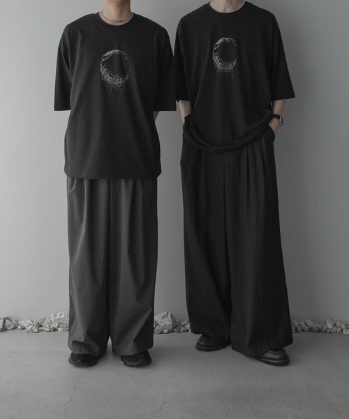 remer（リメール）の「ルーズオーバーサイズグラフィックT / loose oversized graphic Tee〈shadow moon〉（Tシャツ/カットソー・メンズ・ブラック・SMALL/LARGE/X-SMALL/MEDIUM）」の9枚目の写真
