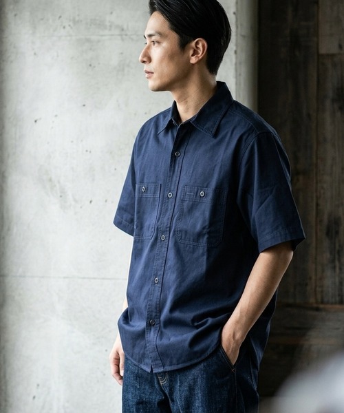 BACKYARD FAMILY(バックヤードファミリー)の「HOUSTON OX SS WORK SHIRT(シャツ/ブラウス・メンズ・ブラック/ホワイト/ネイビー・15.5/16.5/18.5/17.5)」の6枚目の写真