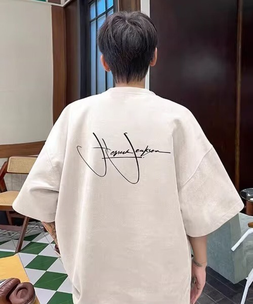 KELVIN(ケルヴァン)の「Signature Loose Tee シグネチャールーズTシャツ(Tシャツ/カットソー・メンズ・ホワイト/ブラック/カーキ・FREE)」の4枚目の写真