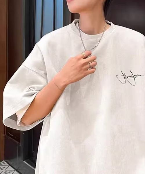 KELVIN(ケルヴァン)の「Signature Loose Tee シグネチャールーズTシャツ(Tシャツ/カットソー・メンズ・ホワイト/ブラック/カーキ・FREE)」の5枚目の写真