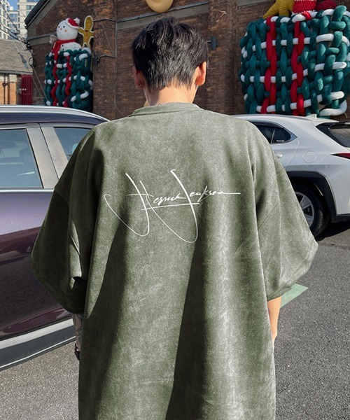 KELVIN(ケルヴァン)の「Signature Loose Tee シグネチャールーズTシャツ(Tシャツ/カットソー・メンズ・ホワイト/ブラック/カーキ・FREE)」の10枚目の写真