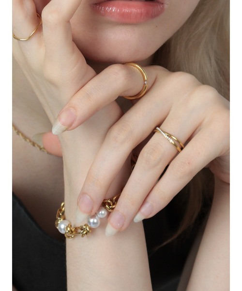 Bilan(ビラン)の「【BILAN】(金属アレルギー軽減)Twist Shine Ring/ツイストシャインリング(リング・レディース・ゴールド・14号/16号/12号)」の4枚目の写真