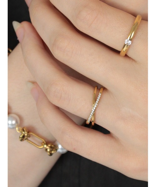 Bilan(ビラン)の「【BILAN】(金属アレルギー軽減)Twist Shine Ring/ツイストシャインリング(リング・レディース・ゴールド・14号/16号/12号)」の6枚目の写真