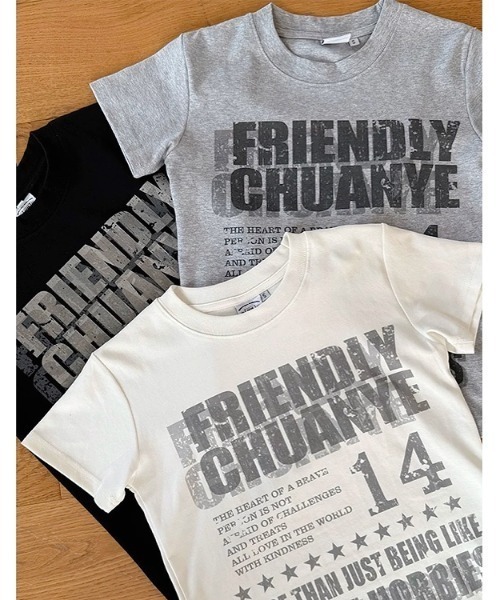 SHEENA(シーナ)の「グランジナンバリングロゴ半袖Tシャツ(Tシャツ/カットソー・レディース・ブラック/グレー/ホワイト・M)」の8枚目の写真